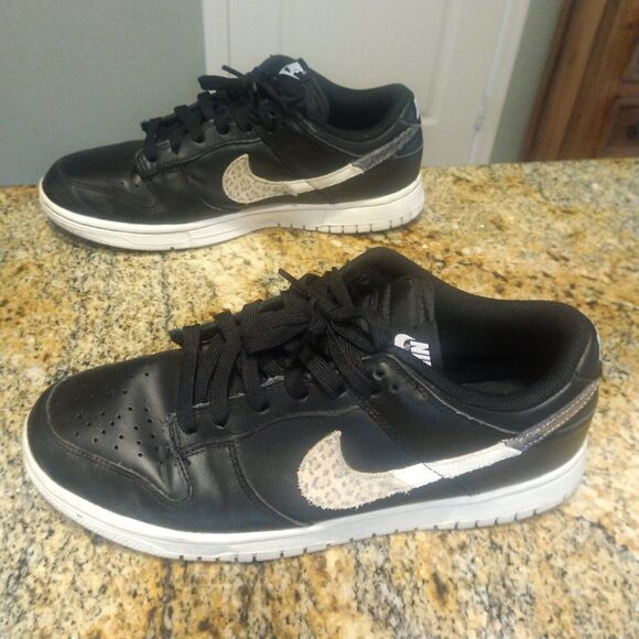 Nike Dunk Low SE Primal Black Leopard Womens Size 10 DD7099-001 Rare Limited - Picture 1 of 12